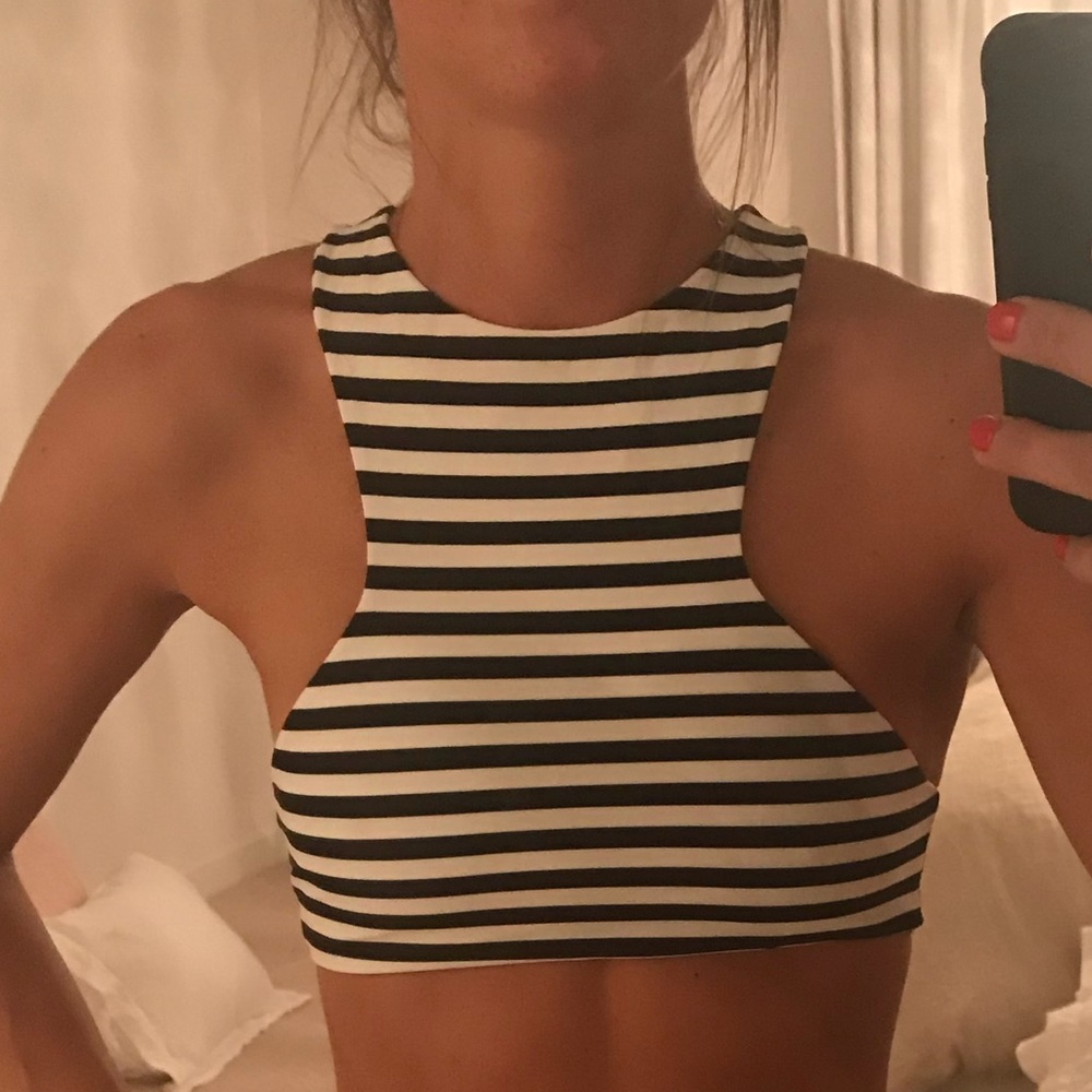 MIKOH bikini top stripe S
